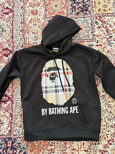 клетчатая: Худи BY BATHING APE с фирменным принтом APE HEAD. - Цвет: чёрный - — 1
