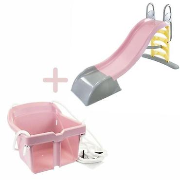 lidl bastenski program: SET LJULJAŠKA I TOBOGAN – ROZE – Savršena avantura za mališane! 🏡🎠 — 1