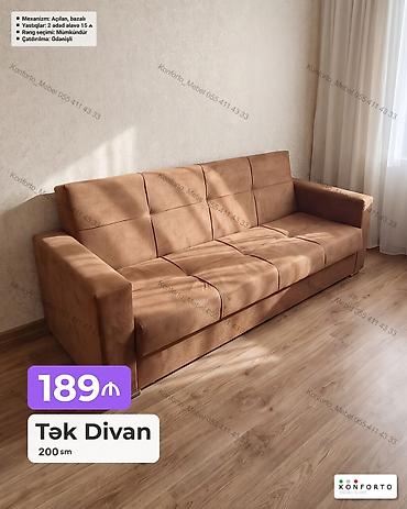 Tək divan – 200 sm Qiymət: 189 ₼ - Mexanizm: Açılan, bazalı (yataq lalafo.az -da Tək divan – 200 sm Qiymət: 189 ₼ - Mexanizm: Açılan, bazalı (yataq