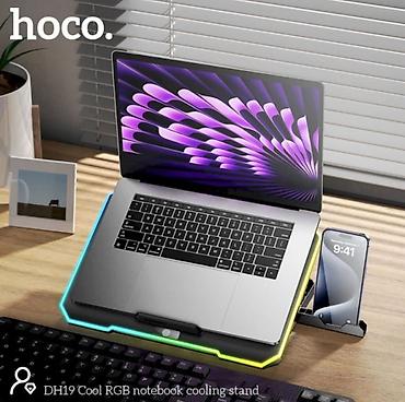study lamp: Охлаждающая подставка для ноутбука Hoco DH19 Cool RGB - Эффективное — 2