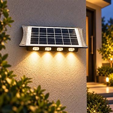 ğünəş paneli: Divar fanarı 08 Bu solar divar işığı, həm müasir dizaynı, həm də — 1