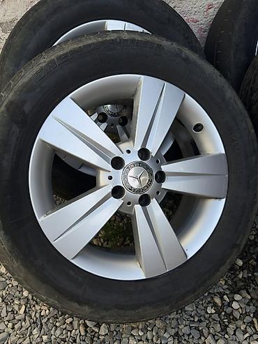 teker aparat: Mercedes-Benz orijinal yüngül lehimli disk dəsti (4 ədəd) – təkərlərlə — 1