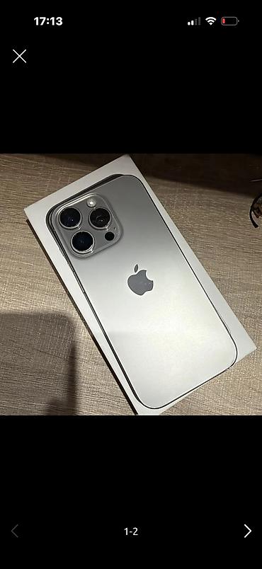 iphonr 11: IPhone 16 Pro, Б/у, 128 ГБ, Natural Titanium, Зарядное устройство, Защитное стекло, Чехол, 100 % — 1