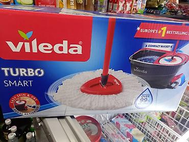 пол жуугуч швабра: Vileda Turbo Smart — комплект для влажной уборки с педальным отжимом — 2