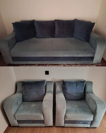 Divan və kreslo dəstləri: İşlənmiş, Divan, 2 kreslo