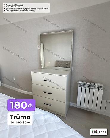 Ev və bağ: Trümo – 40×160×80 sm - Material: 18 mm laminat - Rəng seçimi — 1