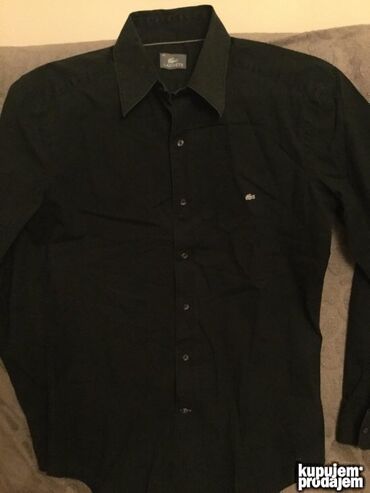 Košulje: Košulja Na duge rukave, M, L, Lacoste, bоја - Crna, Pamuk — 3