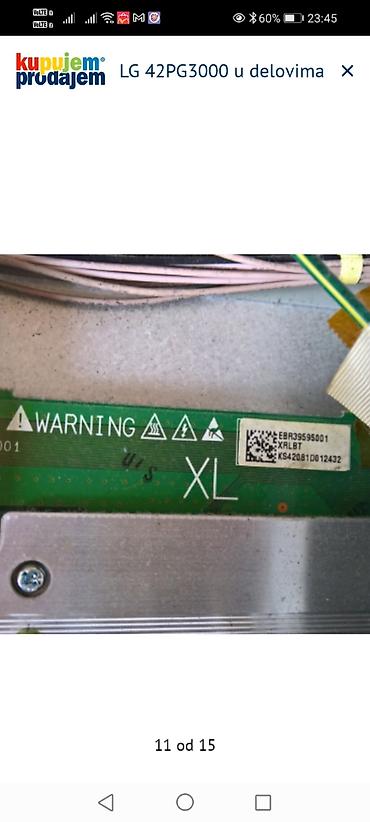 Televizori: LG 42PG3000 – delovi za plazma TV Dostupne ploče i komponente sa — 12