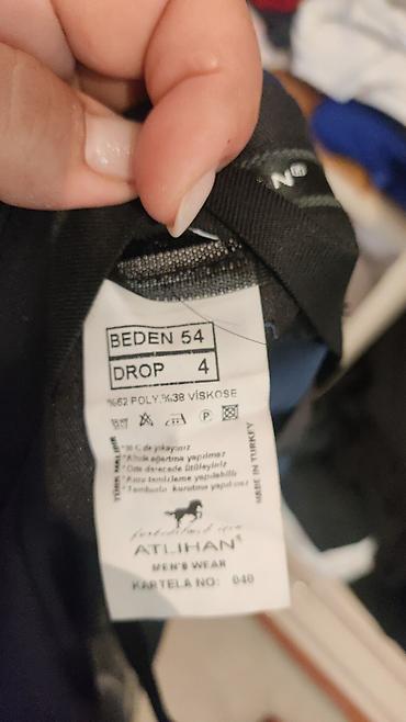 Мужской костюм Atlıhan Men’s Wear - Цвет: темно-синий - Комплектация — 2
