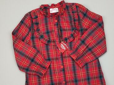 czerwona koszula w kratę dla dziewczynki: Bluzka, So cute, 12-18 m, stan - Idealny