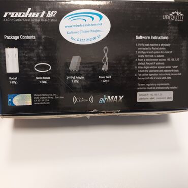 modem router wifi: Router UBİQUİTİ Rocket M2 / 2.4GHZ (RocketM2) - Outdoor wifi - airmax