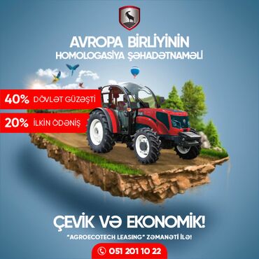 traktor 40: 🔖 armatrac (erkunt) 804 💶 40%-ə dək güzəşt 💶 20%-ilkin ödəniş 💶 60 ay