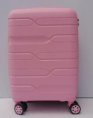 Putni koferi i torbe: Tvrdi kofer na točkiće – ružičasti - Materijal: čvrsta ABS/plastika — 21
