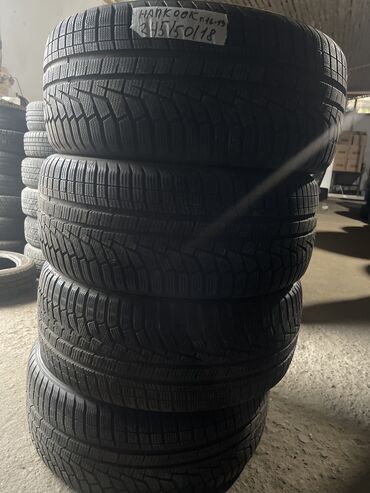 Шины: Шины 245 / 50 / R 18, Зима, Б/у, Комплект, Легковые, Корея, Hankook