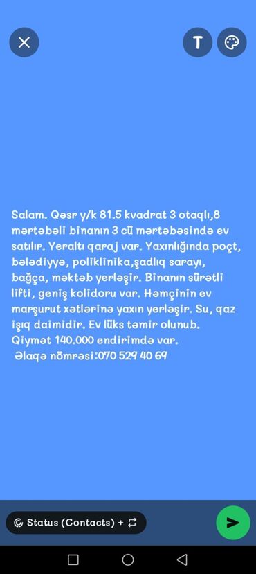 Uzunmüddətli kirayə mənzillər: Salam. Qəsr y/k 81.5 kvadrat 3 otaqlı,8 mərtəbəli binanın 3 cũ -da lalafo.az — 32 Uzunmüddətli kirayə mənzillər: Salam. Qəsr y/k 81.5 kvadrat 3 otaqlı,8 mərtəbəli binanın 3 cũ — 32