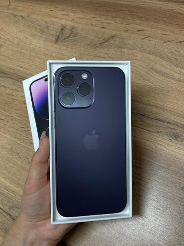 Apple iPhone: IPhone 14 Pro Max, Б/у, 256 ГБ, Deep Purple, Кабель, Коробка, 85 %