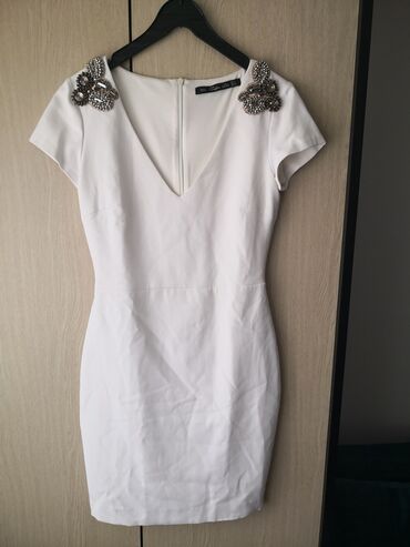 svečane duge haljine: Zara S (EU 36), color - White, Cocktail