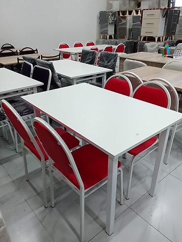 ofis stul: Mətbəx üçün, Yeni, Açılmayan, Dördbucaq masa, 4 stul — 4