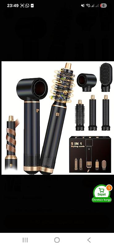 5-in-1 isti hava saç formalaşdırıcı set Xüsusiyyətlər: -