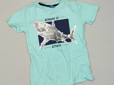 koszulka z własnym nadrukiem dla dzieci: Koszulka, 5-6 lat, 110-116 cm, stan - Idealny
