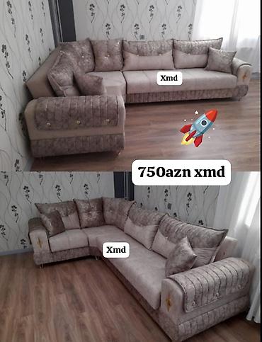 metbex divanları: Künc divan dəsti – XMD modeli - L‑şəkilli dizayn, geniş oturma sahəsi — 1