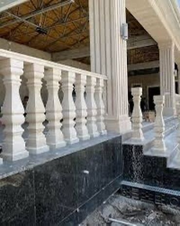 Фасадные плиты Сары-Таш (Травертин): Сары таш, травертин, балясина, ступенка, тумба, жасайбыз баасы келишим — 10