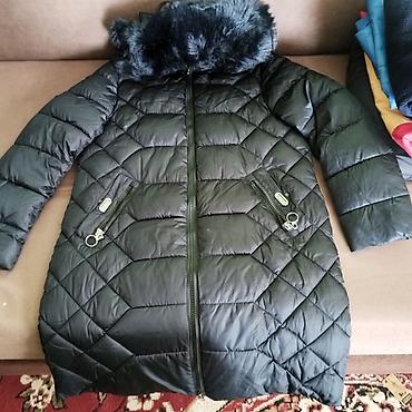 Айымдардын кийими: Пуховик, Тизеден, Капюшону бар, XL — 1