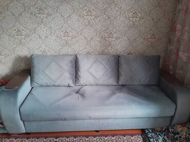 островок мебель: Диван-кровать, цвет - Серый, Новый