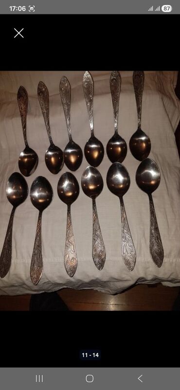 Qaşıqlar: Xörək qaşığı. Nerj. 12 ədəd. Təzə. Rusiya istehsalı. Qiyməti - 45 — 14