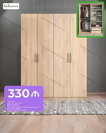 mesə bali: Dördkapılı paltar dolabı - Ölçülər: 47 × 200 × 160 sm - Rəng seçimi — 1
