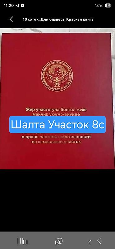 бутка бишкек: 8 соток, Бизнес үчүн, Кызыл китеп — 1