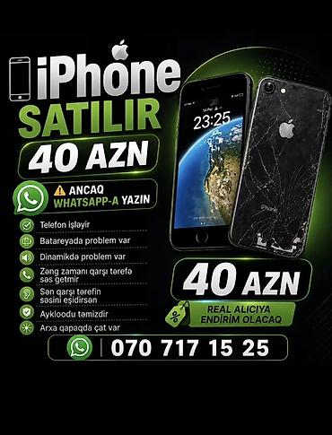 icloud iphone: IPhone 8, Qara, Qırıq — 1