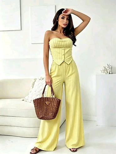 massimo dutti baletanke: Komplet dvodelni korset top i široke pantalone. - Model strapless — 1