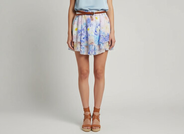 asymetryczne spódnice z eko skóry: Women`s skirt, size M