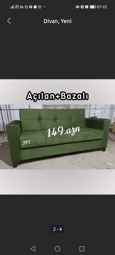 Divanlar: Divan, Yeni, Açılan, Bazalı, Parça, Ödənişli çatdırılma — 14