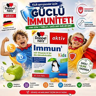 optitect vitamin c: Doppelherz Aktiv Immun Kids – uşaqlar üçün D vitamini ilə immunitet — 1