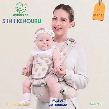 uşaq ucun ev: 🤍👶 Erqonomik Kenquru 3-ü-1-də (Hipseat) – 4 Fəsil Model Ana üçün — 1