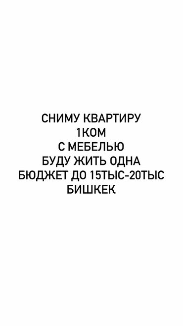 сниму квартиру долгосрочной: 1 бөлмө, Менчик ээси, Чогуу жашоосу жок, Толугу менен эмереги бар