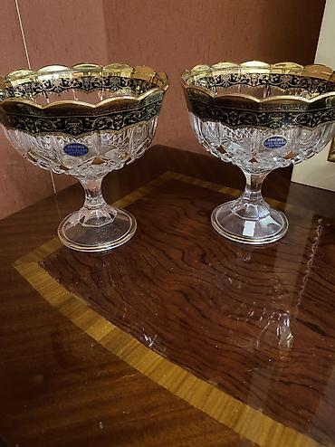 glass: Riva Glass Bogemia,hand made,gül qabi,şampan bokallari,sok — 5