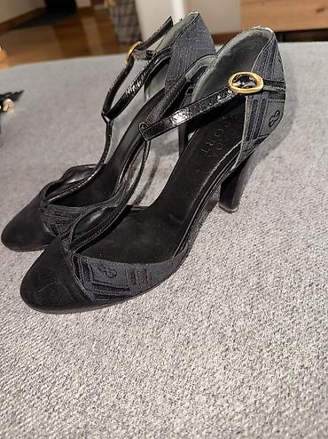 Sandale: Escada Sport Original Koza I saten Odlicne I preudobne Ocuvane — 9