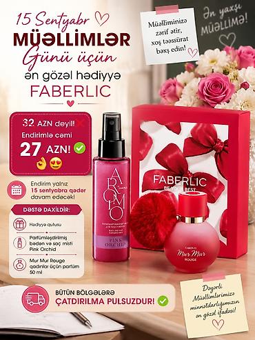qadin cekme: Faberlic müəllimlər günü hədiyyə dəsti 15 sentyabr Müəllimlər Günü — 1