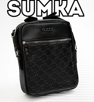 сумки клатчи кошельки: Сумка через плечо Gucci, черная. - Формат: компактная вертикальная — 1