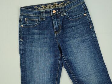 dżinsy skinny high ankle: Spodnie 3/4 damskie, rozmiar M