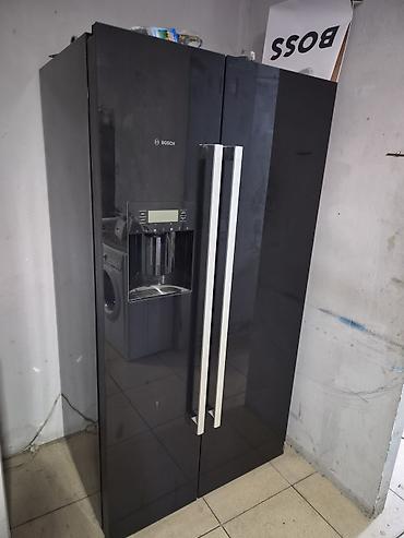 soyducu matoru: İşlənmiş 2 qapılı Bosch Soyuducu Alınır, rəng - Qara, Dispenserli — 1