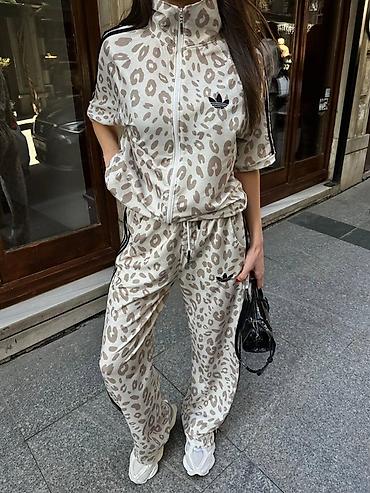 pandora mindjuse srca: Dvodijelni ženski trenerka komplet sa leopard printom. - Gornji deo — 1