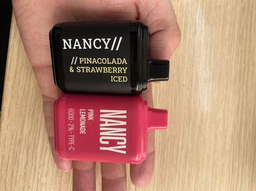 NANCY markalı, çəhrayı və qara rənglərdə olan iki birdəfəlik elektron