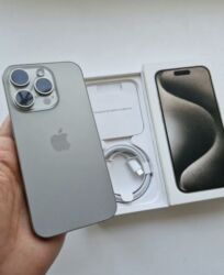 Apple iPhone: IPhone 15 Pro, 256 GB, Natural Titanium, Zəmanət, Sənədlərlə — 1
