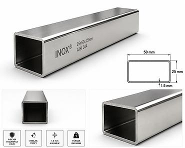 INOX paslanmayan polad düzbucaqlı profil boru - Material: AISI 304 lalafo.az -da INOX paslanmayan polad düzbucaqlı profil boru - Material: AISI 304