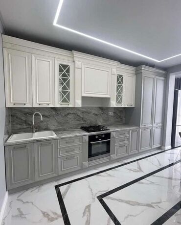 Sifarişlə mətbəx mebeli: Sifarişlə mətbəx dəsti, Özü çəkən petlələr, MDF, Kredit var, Pulsuz çatdırılma — 1