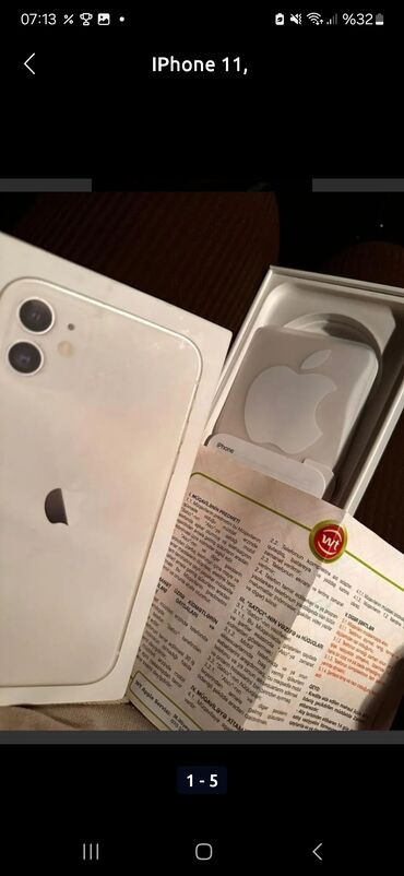 Apple iPhone: IPhone 11, 128 GB, Zəmanət, Barmaq izi, Face ID